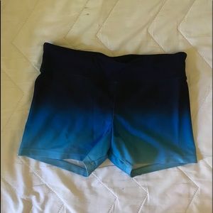 Ombré blue Lorna Jane exercise shorts